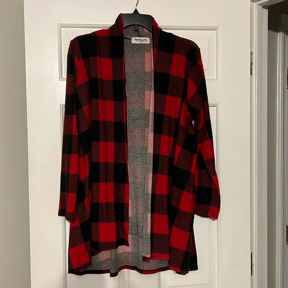 Plaid cardigan
